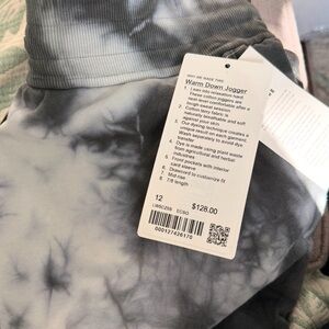 Warm Down Jogger in Gray Tie-Dye Lululemon size 12. Brand new tags on